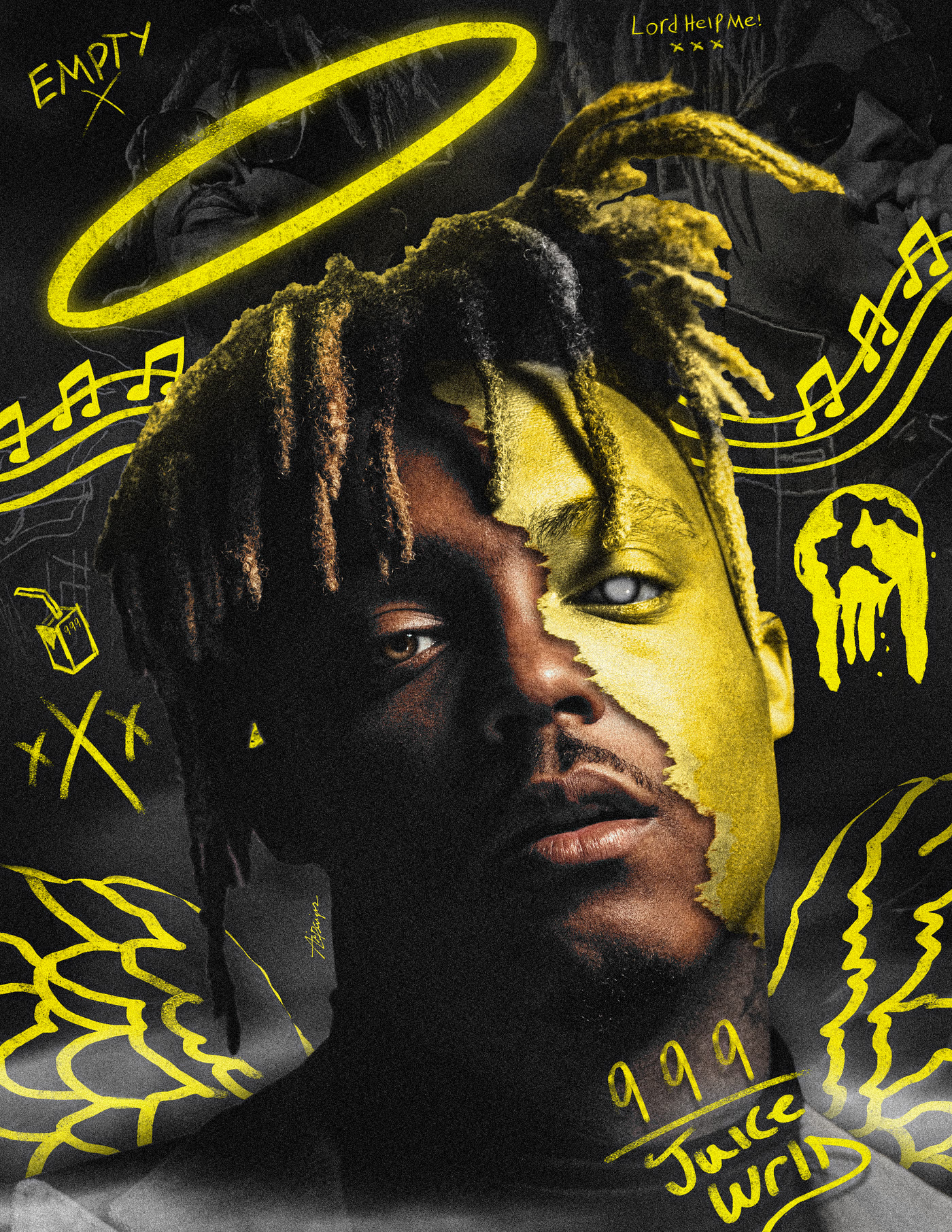 Juice WRLD 999 tribute poster