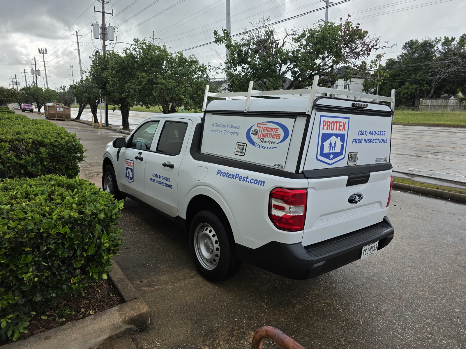 Finished PROTEX pest-control fleet wrap on a Ford Maverick
